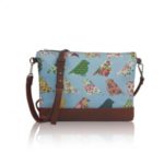 Kabelka Small Crossbody Birds Mania – světle modrá modrá