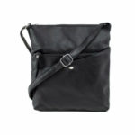 Černá taška z ekologické kůže s kapsami