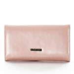 Dámská růžová kožená peněženka