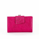 Dámská růžová peněženka s klopou