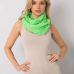 Fluo zelená jednobarevná šála pro ženy