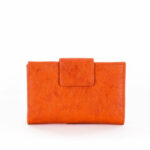 Dámská oranžová peněženka s klopou