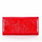 Červená dámská peněženka s ušními dráty