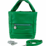 Zelená dámská kabelka z ekologické kůže