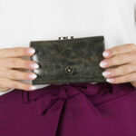 Malá kožená peněženka s bigielem zelená