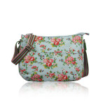 Crossbody Vintage Flowers – světle modrá