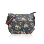 Kabelka Vintage Flowers crossbody – modrá