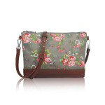 Small Crossbody Vintage Flowers – šedá